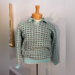 Vintage Cub Style Golf Sweater Preppy Knit Polo Grandpa Core Y2K